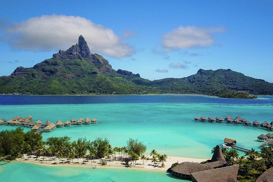 Bora Bora Lagoon Bungalows Photograph by Stulaine Studios