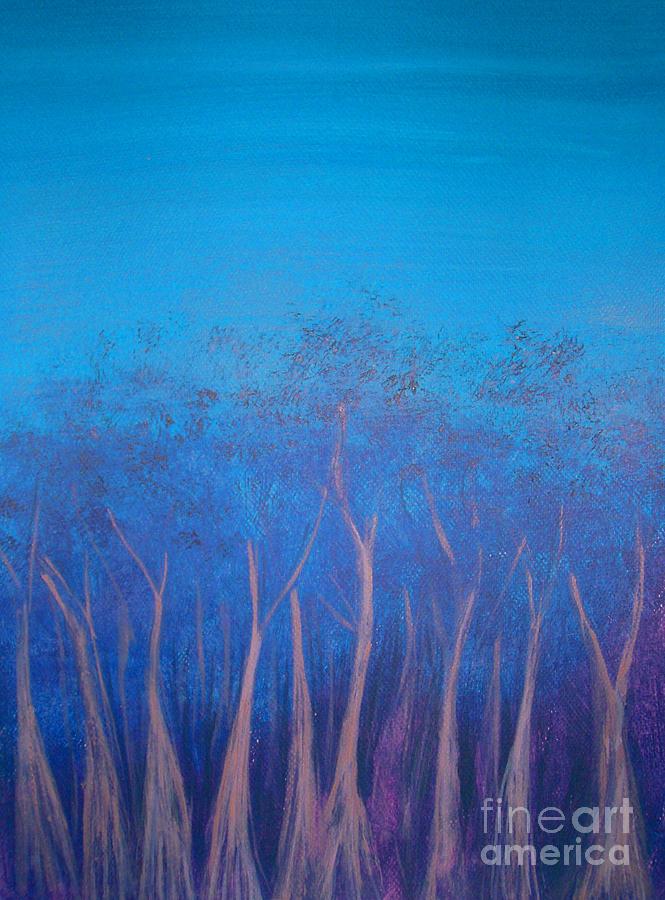 Landscape Painting - Boranup Forest in Blue by Leonie Higgins Noone