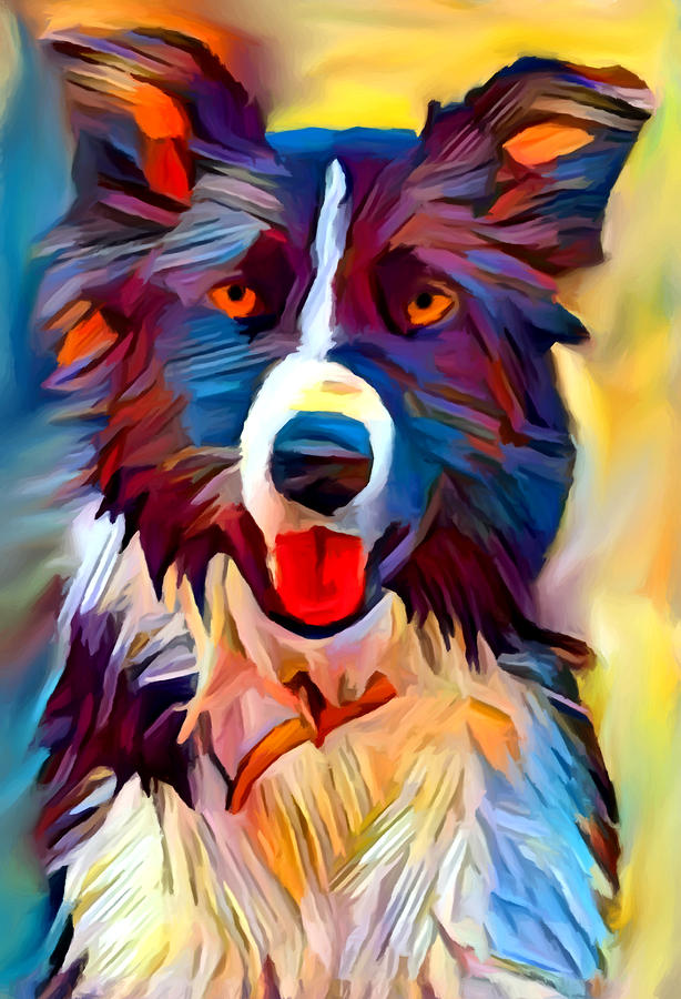 Border Collie 2 Painting by Chris Butler