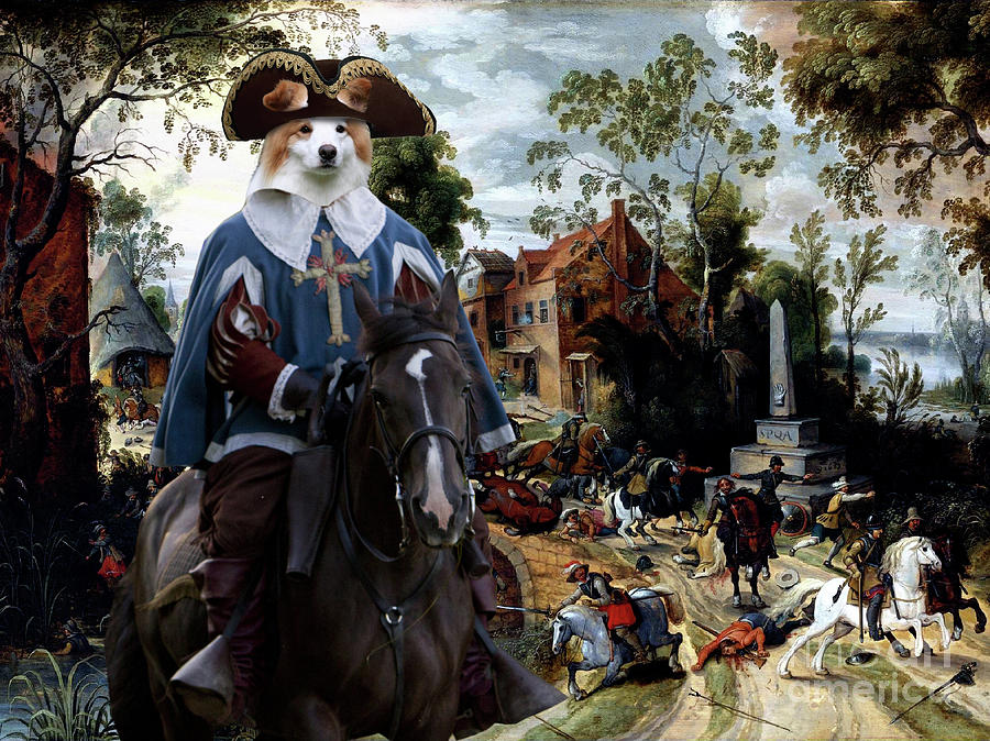 Border Collie Art Canvas Print - The battle of Stadtlohnbys Painting by Sandra Sij