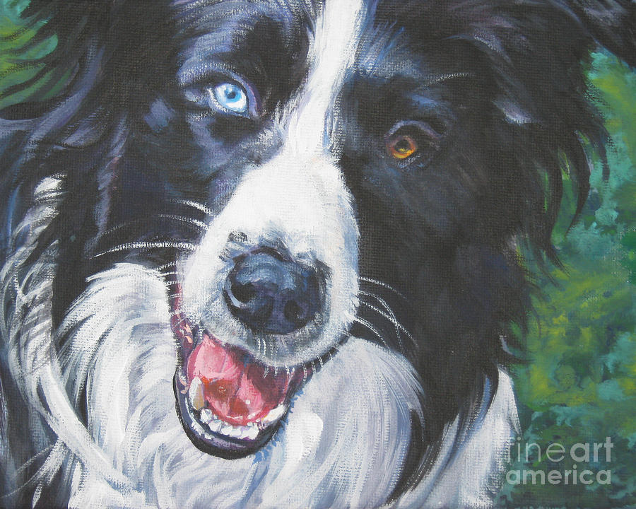 Dog Painting - Border Collie by Lee Ann Shepard