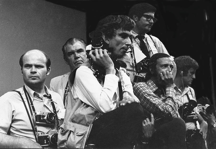 Bored photographers #1 Democratic National Convention Miami Beach Florida 1972 Photograph by David Lee Guss