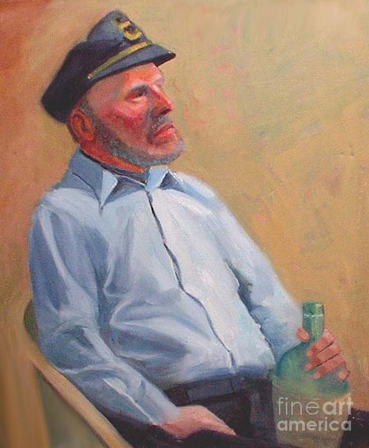 Portrait Painting - Born a Fisherman by Jivantoro Mentis