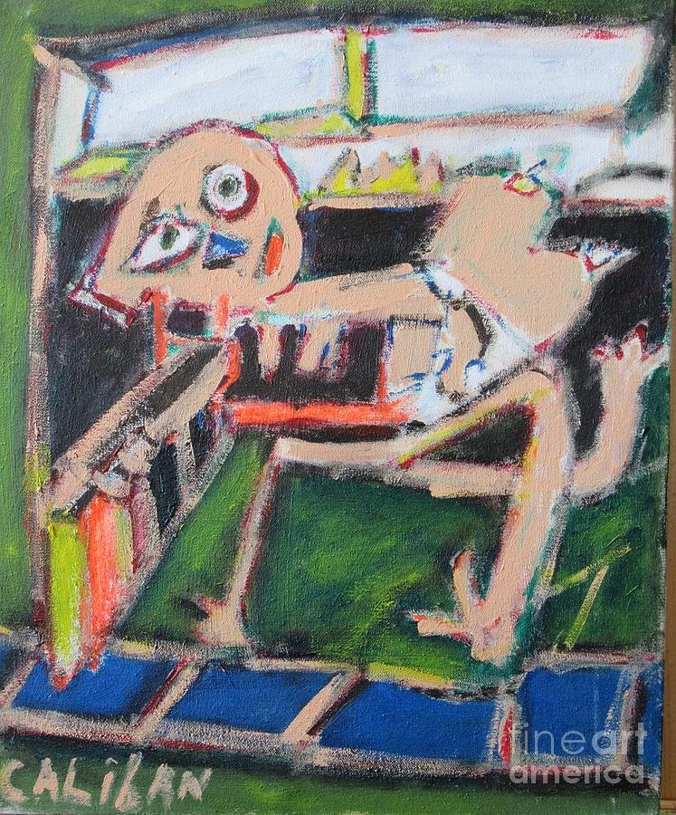 Nude Painting - Born During a Car Crash by Caliban Strange Nude Painting - Born During a Car Crash by Caliban Strange