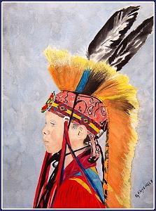 Born Proud Grass Dancer Painting by Michael Grayeagle Born Proud Grass Dancer Painting by Michael Grayeagle
