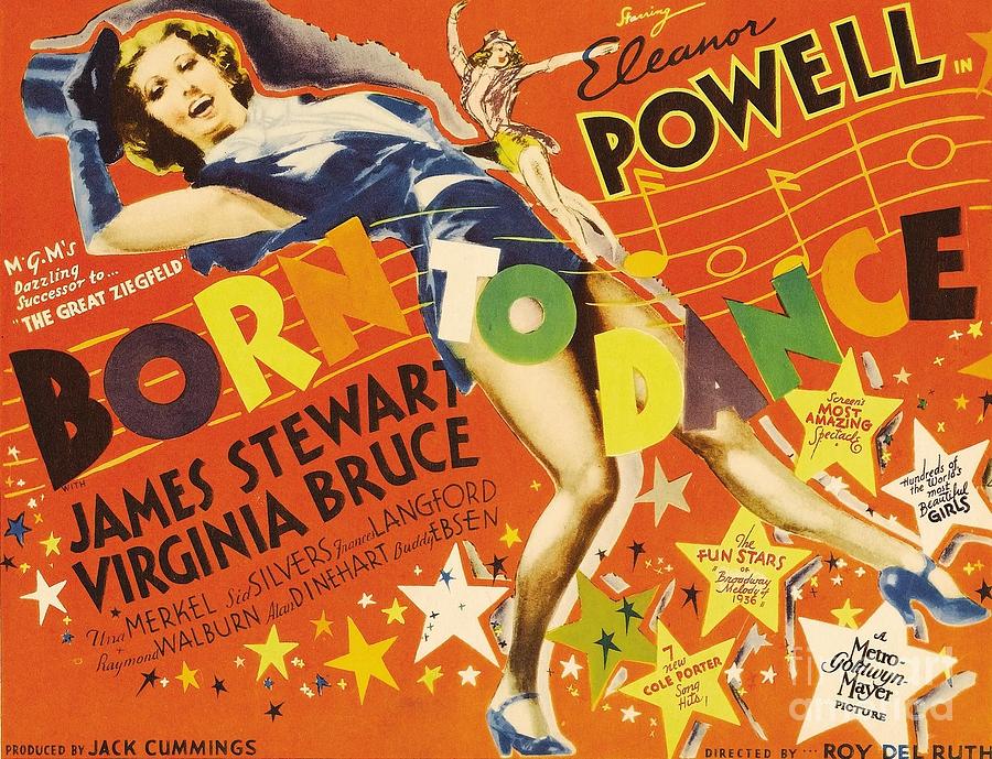 Born to Dance 1936 retro movie poster Painting by Vintage Collectables