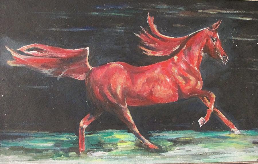 Born to gallop Painting by Khalid Saeed