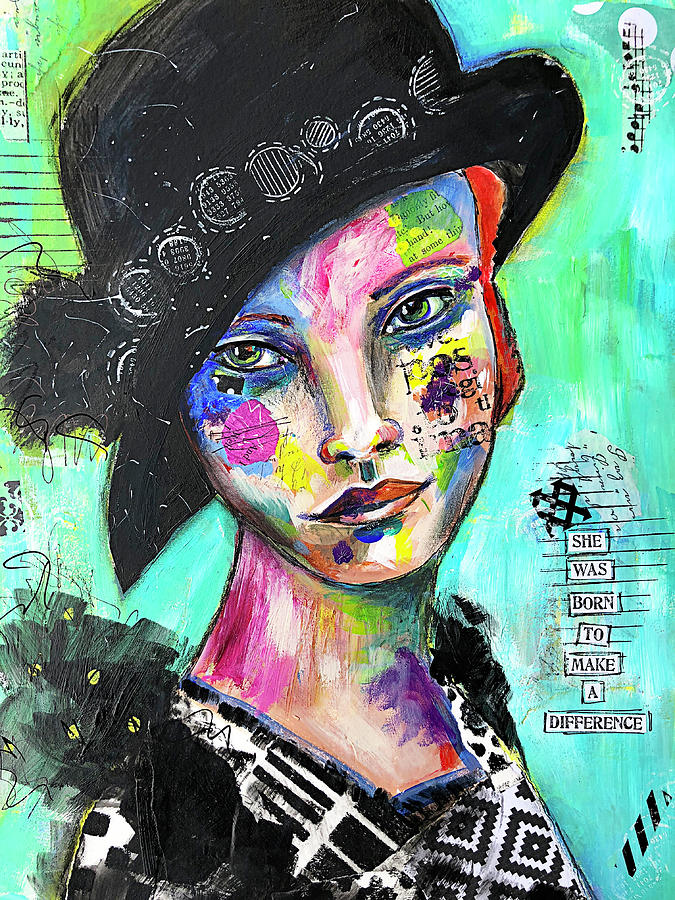 Born to Make a Difference Mixed Media by Lynn Colwell