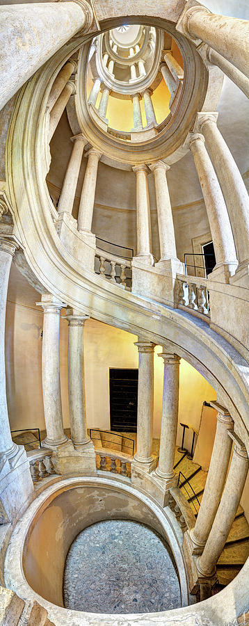 Architecture Photograph - Borromini Staircase full by Weston Westmoreland