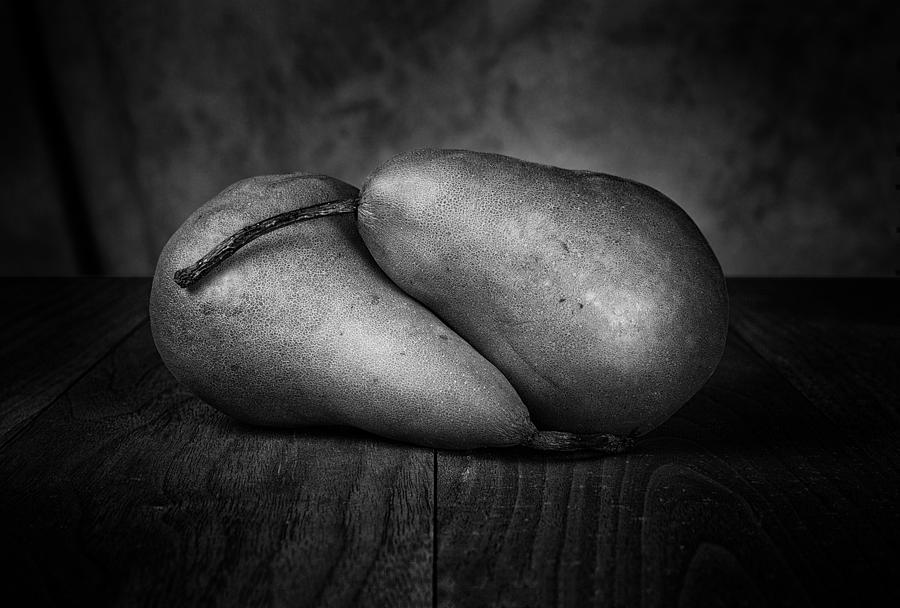 Bosc Pears in Black and White Photograph by Tom Mc Nemar