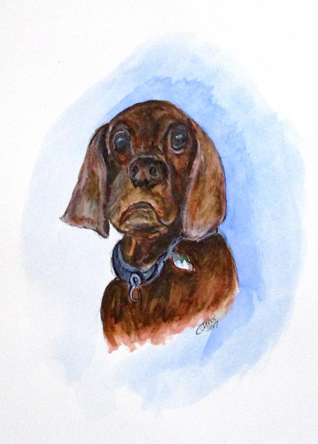 Bosely The Dog Painting by Clyde J Kell
