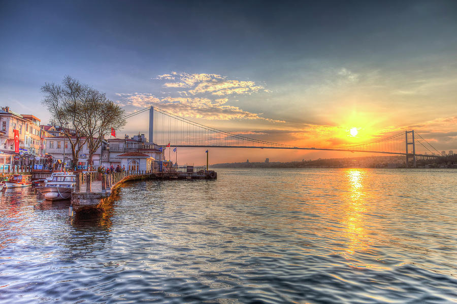  Bosphorus Sunset Istanbul Photograph by David Pyatt