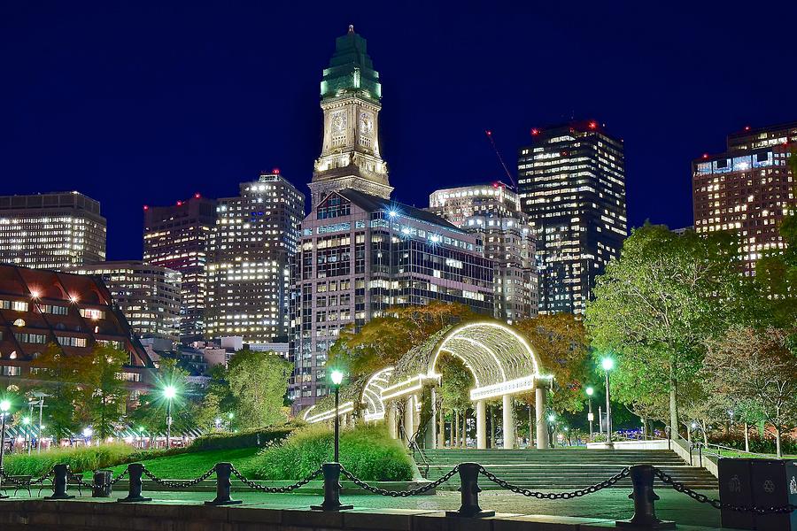 Boston Above Christopher Columbus Park Photograph by Frozen in Time Fine Art Photography