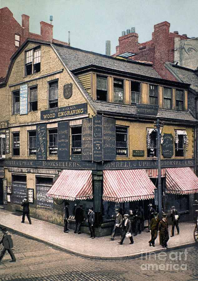 Old Corner Bookstore in Boston, 1900 Photograph by Granger
