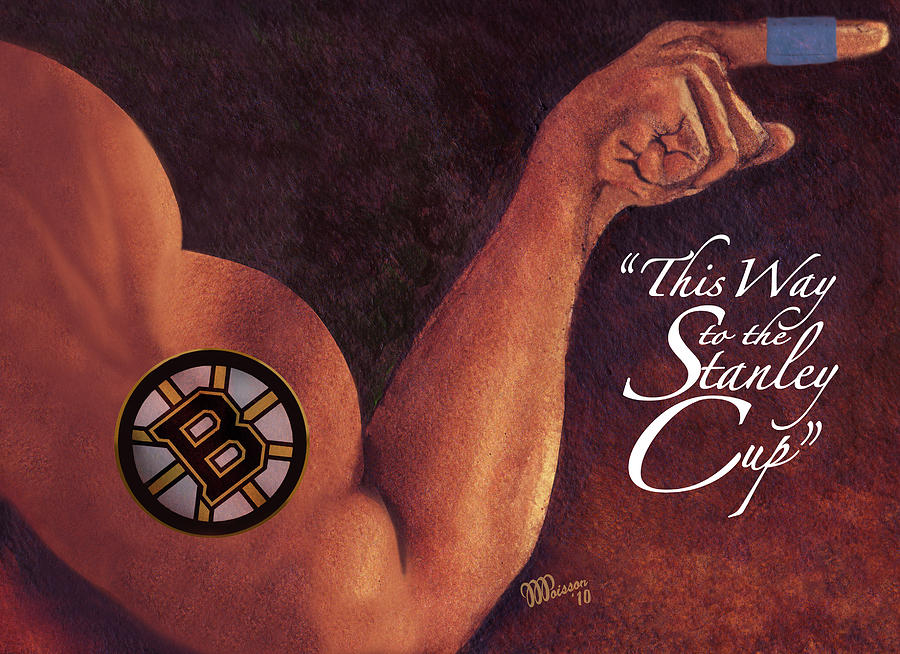 Houston Astros Painting - Boston Bruins - This Way To The Stanley Cup by Jean-Marie Poisson