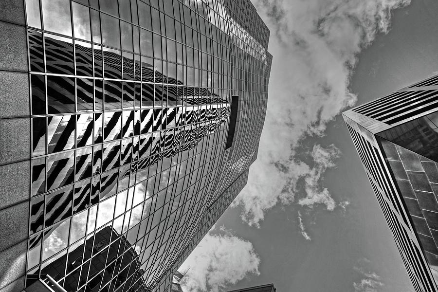 Boston Building Reflection Boston MA Black and White Photograph by Toby McGuire