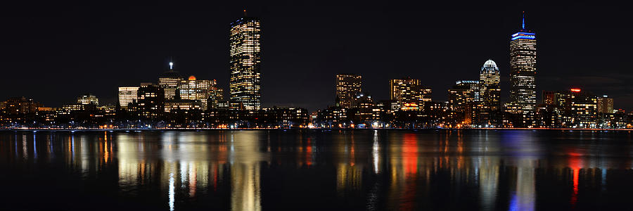 Boston Charles River Panorama 8x24 ratio Photograph by Toby McGuire