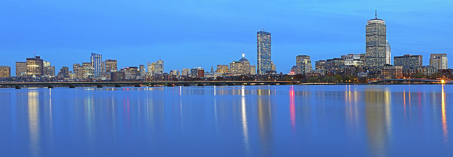 Boston Charles River Skyline Panorama Photography Image Photograph by Juergen Roth