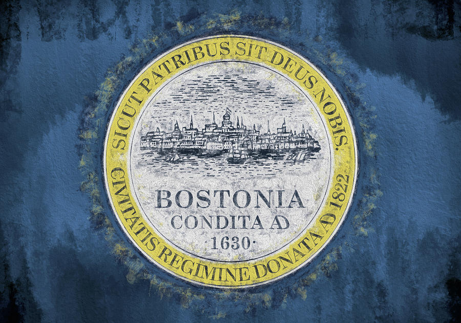Boston City Flag Digital Art by JC Findley