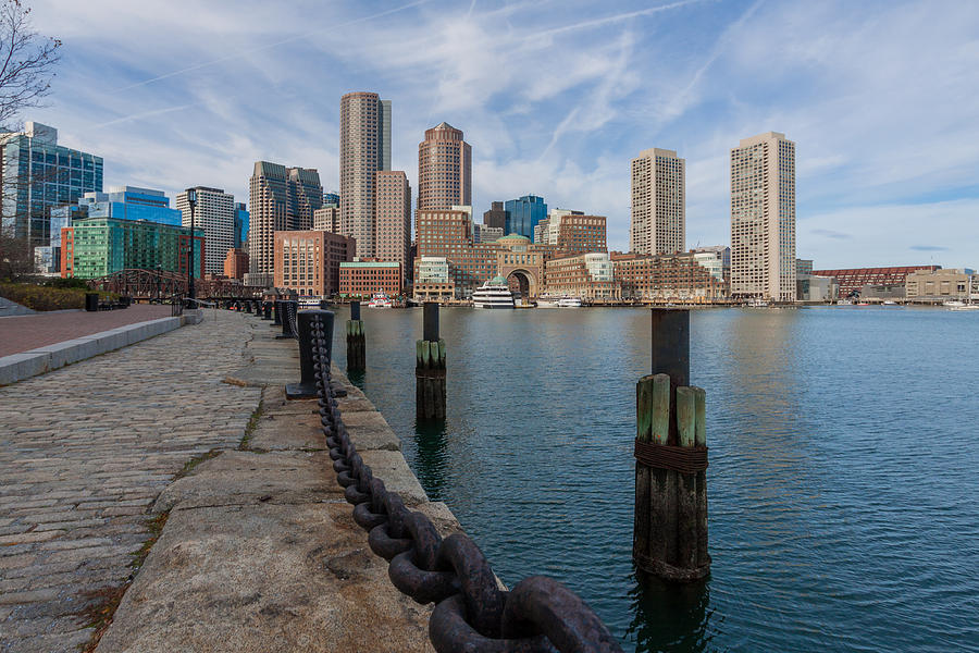 Boston Cityscape from the Seaport District 3 Photograph by Brian MacLean