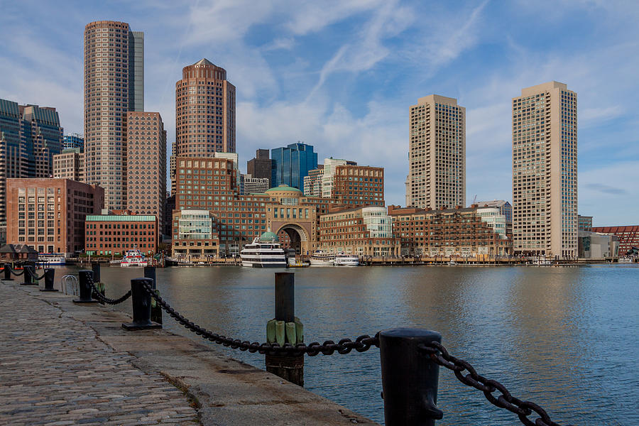 Boston Cityscape from the Seaport District 4 Photograph by Brian MacLean