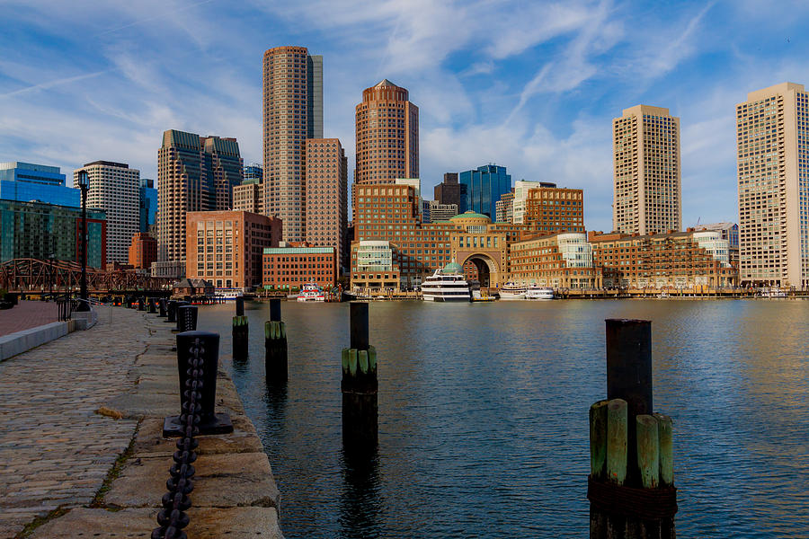 Boston Cityscape from the Seaport District Photograph by Brian MacLean