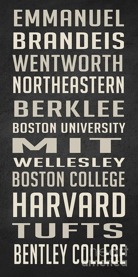 Boston University Digital Art - Boston Colleges Poster by Edward Fielding
