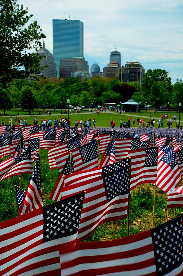 Boston Common Memorial Day Flags Boston MA Photograph by Toby McGuire