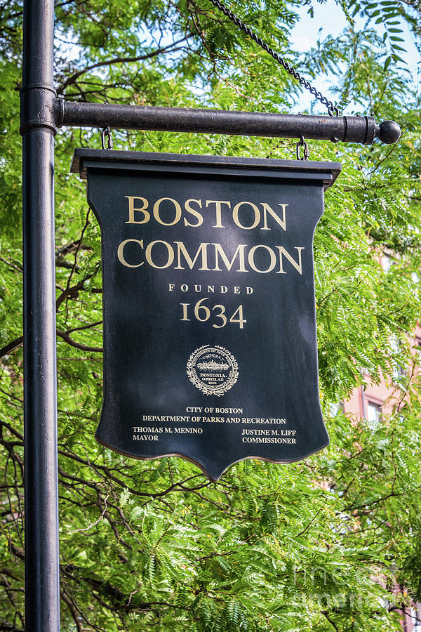 Boston Common Sign Photo Photograph by Paul Velgos