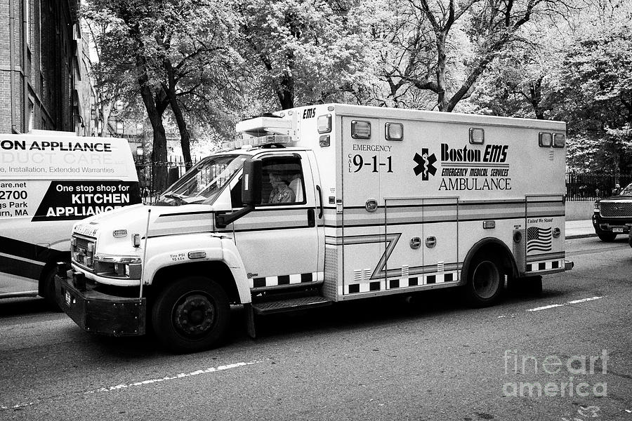 Boston ems emergency ambulance USA Photograph by Joe Fox - Pixels