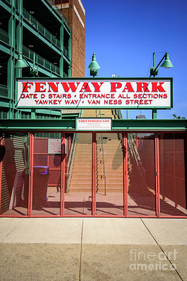 Boston Fenway Park Sign Gate D Entrance Photograph by Paul Velgos