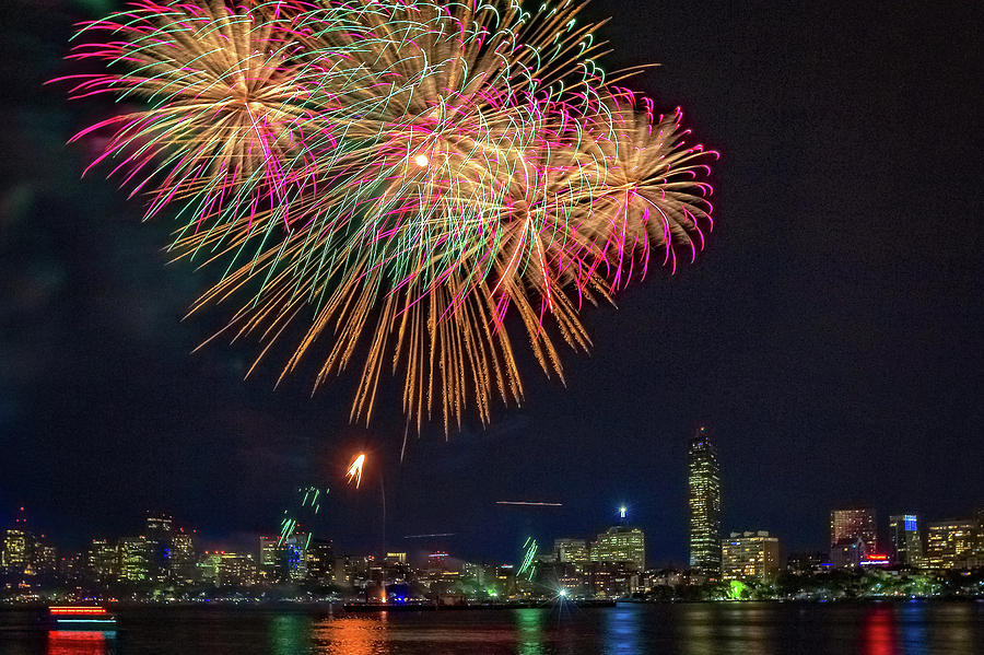 Boston fireworks Photograph by Larry Richardson Fine Art America