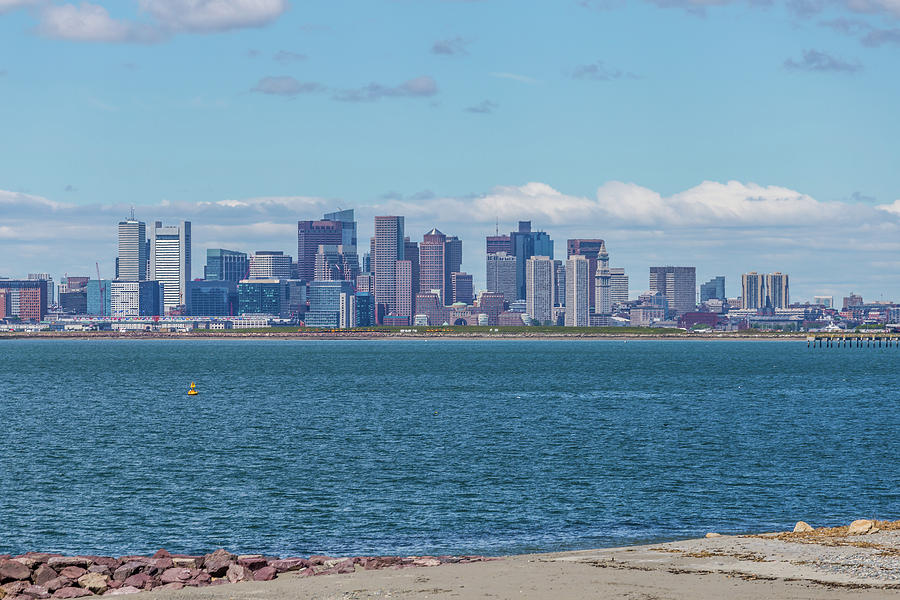 Boston From Across the Harbor at Deer Island Photograph by Brian MacLean
