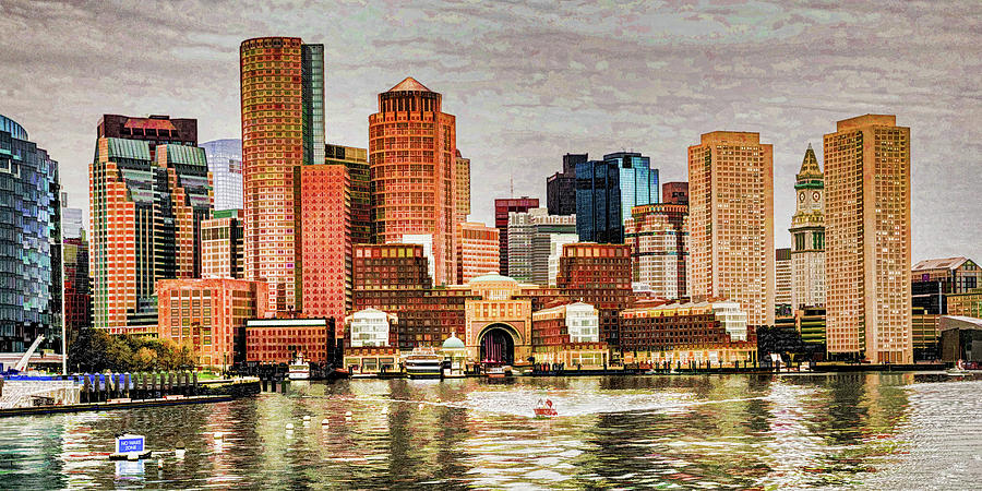 Boston from the water Photograph by Lisa Lemmons-Powers