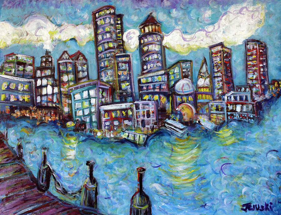Boston Red Sox Painting - Boston Harbor by Jason Gluskin