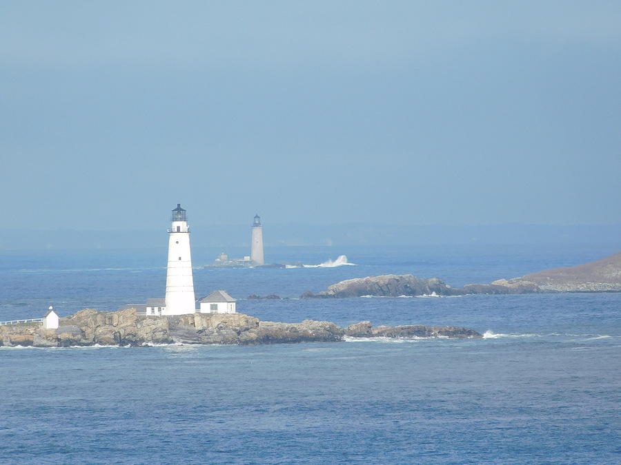 Boston Harbor Lighthouses Photograph by Catherine Gagne