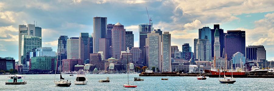 Boston Harbor Pano Photograph by Frozen in Time Fine Art Photography