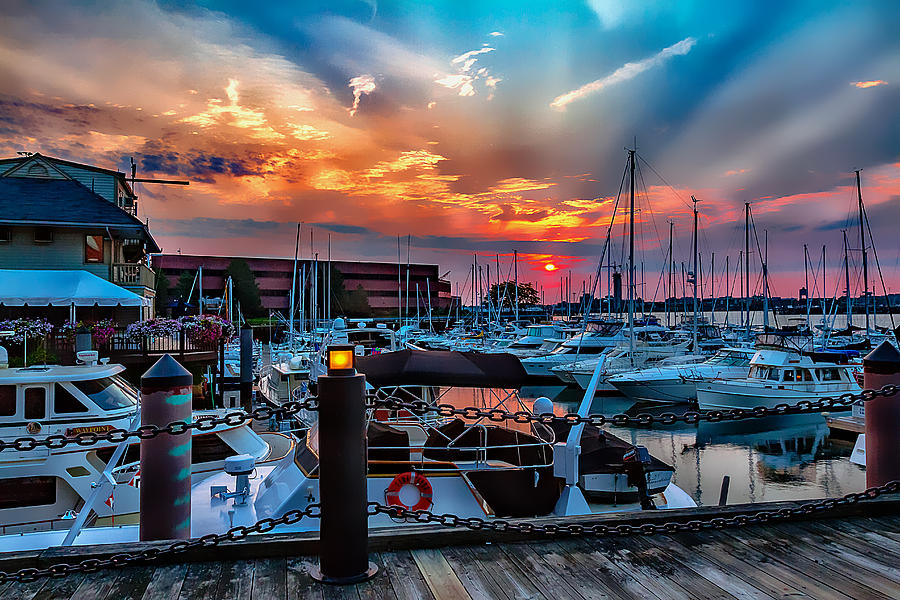 Boston Harbor Sunrise Photograph by Larry Richardson - Fine Art America