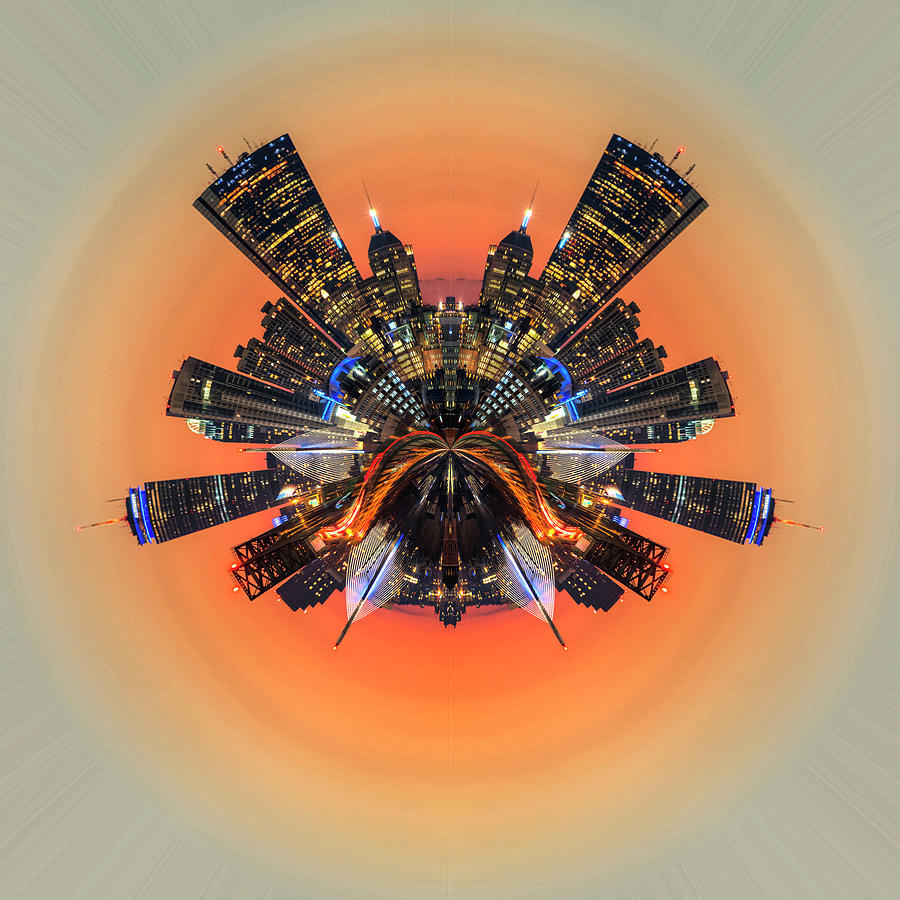 Boston kaleidoscope Abstract Boston MA Skyline at Sunset Photograph by Toby McGuire