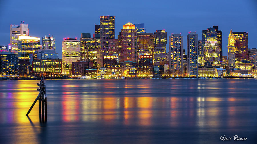 Boston Lights Photograph by Walt Baker