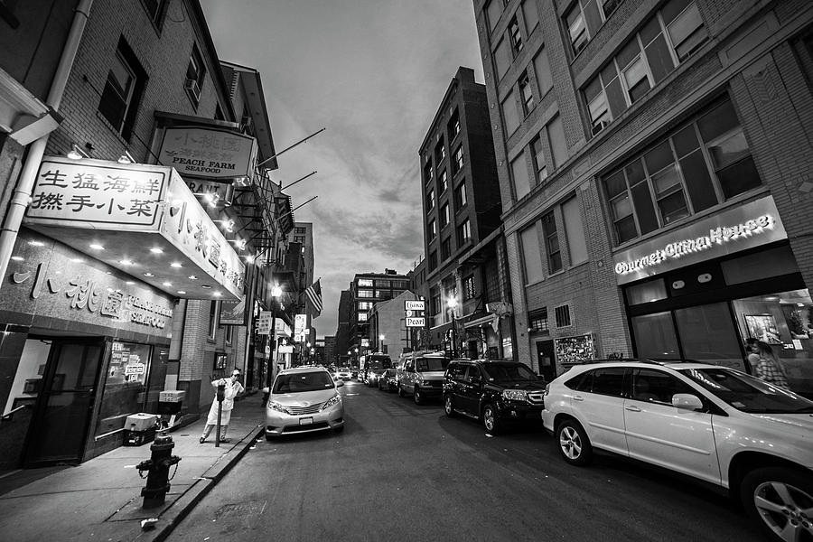 Boston MA China Town Black and White Photograph by Toby McGuire