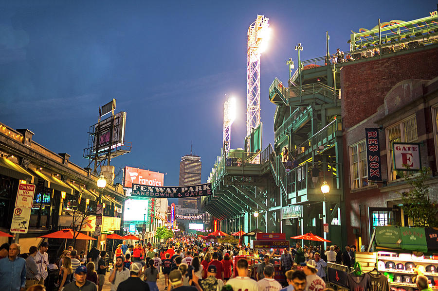 Boston MA Lansdowne St Fenway Park Game Night Photograph by Toby McGuire