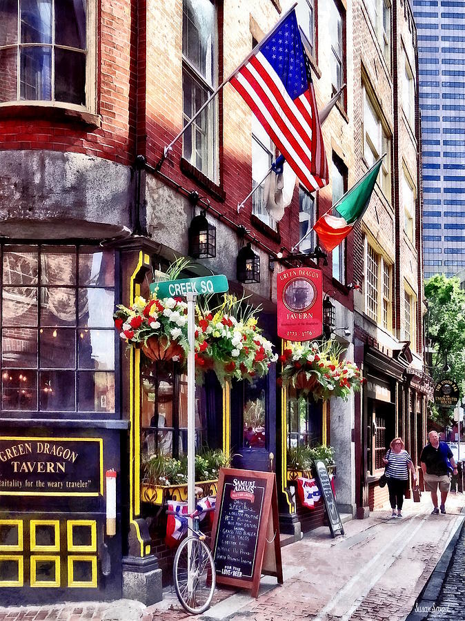 Boston MA - Restaurants on Creek Square Photograph by Susan Savad