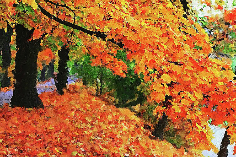 Boston, Massachusetts - Autumn Colors 01 Painting by AM FineArtPrints