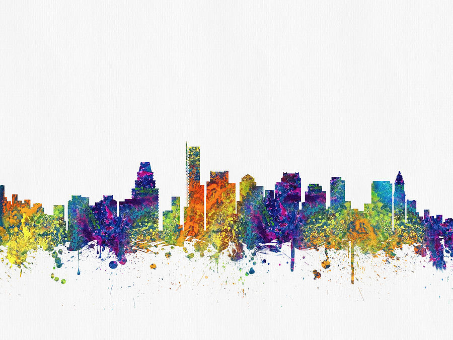 Boston Massachusetts Skyline Color03 Digital Art