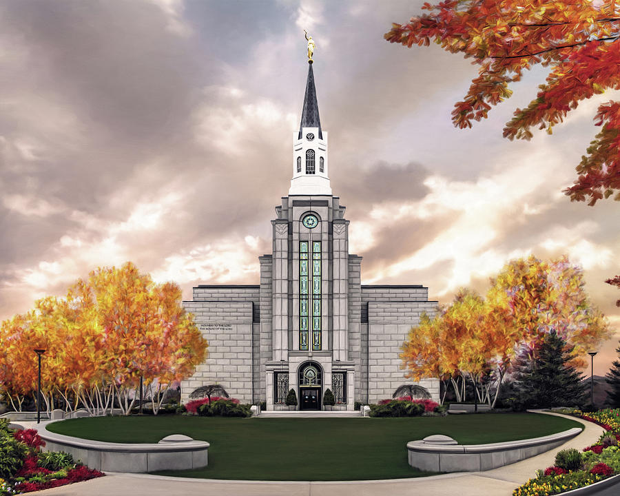 Boston Painting - Boston Massachusetts Temple by Brent Borup Boston Painting - Boston Massachusetts Temple by Brent Borup