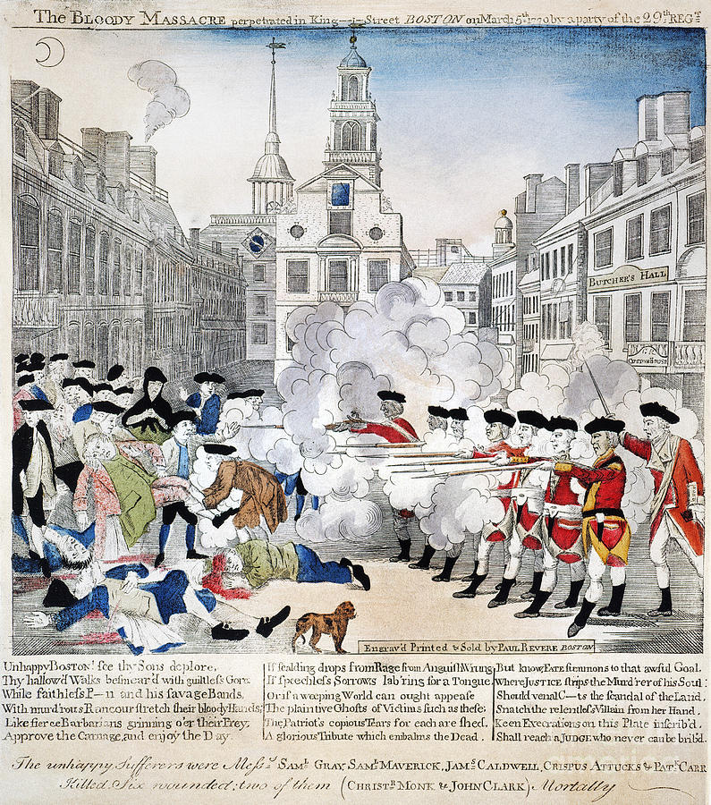 Boston Massacre, 1770 Photograph by Granger
