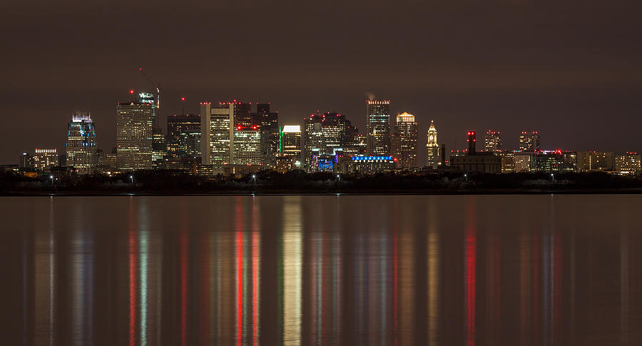 Boston Night Lights Photograph by Brian MacLean