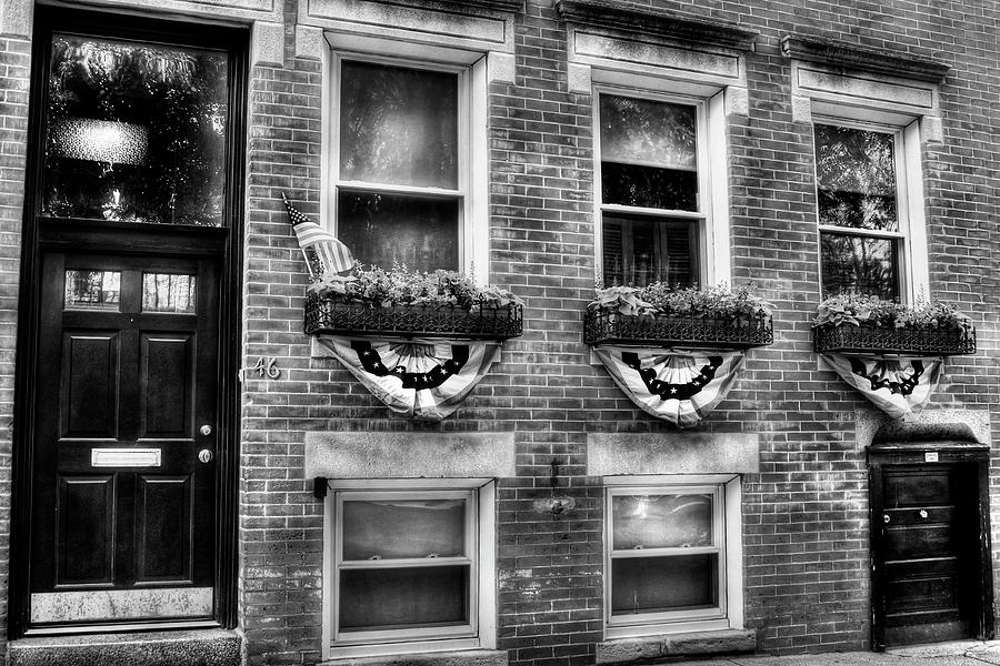 Boston North End Patriotic Sidewalk Photograph by Joann Vitali