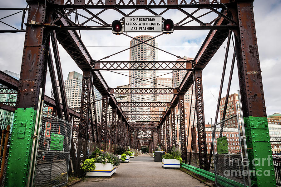Boston Northern Avenue Bridge Photo Photograph by Paul Velgos